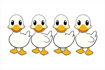 Cute duck art vector