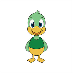 Cute duck art vector