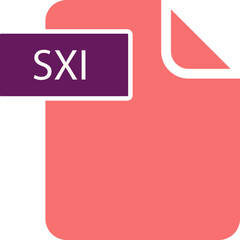 SXI File format icon rounded shapes and spacing