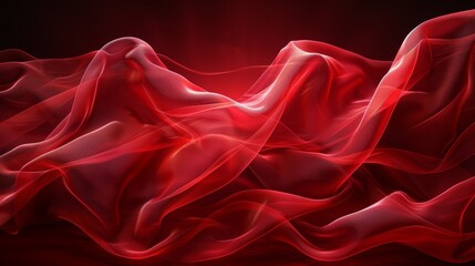 Obraz premium beautiful and colorful smoke, wave, fog flow background, confetti and glitter in Bokeh, main colors are red and pink on dark background 