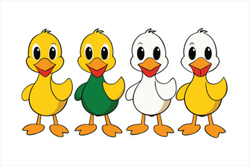 Cute duck art vector