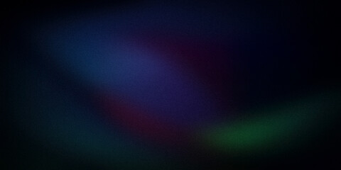 A 4K abstract background featuring a blend of blue, green, purple, and black hues. The grainy texture and smooth gradients create a mysterious, calming aesthetic