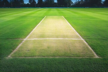Cricket pitch field background
