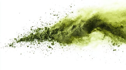 Peridot and Olive Powder Whirlwind on Clean White Setting