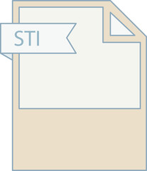 STI File format icon minimal