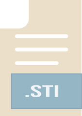 STI File format icon outline and fill