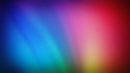 Vibrant multicolored gradient background featuring shades of blue, red, pink, and green with a grainy texture. Perfect for 4K wallpapers, banners, and backdrops