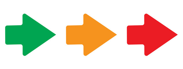 colorful arrow sign icons