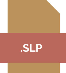 SLP File extension icon fill crisp corners with symbol