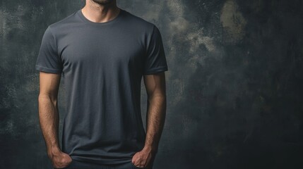 Naklejka premium Black T-Shirt front and back, Mock up template for design print