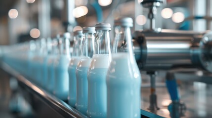 The milk bottling production