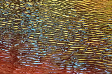 Captivating wave reflections in warm and cool tones