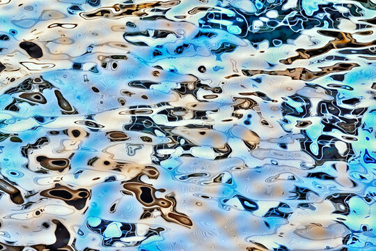 Abstract water reflections create a unique visual territory