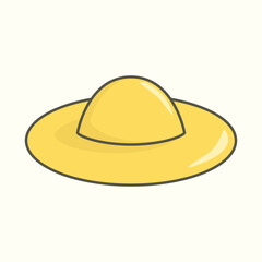 Hat vector for summer season