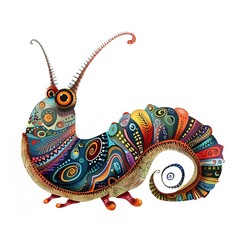 Obraz premium Slug Ethnic Fusion animal fashion cartoon isolated whitebackground 16:9