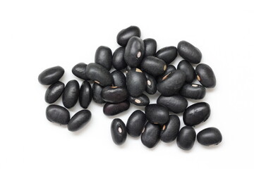 black bean seeds isolate on white 