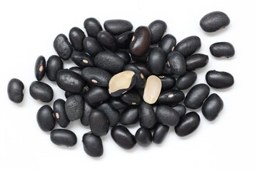 black bean seeds isolated 