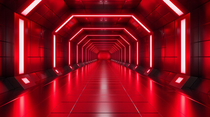 Futuristic red empty space Background