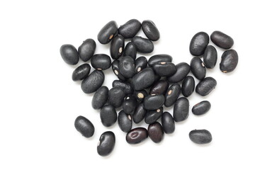Black bean isolate on white background 