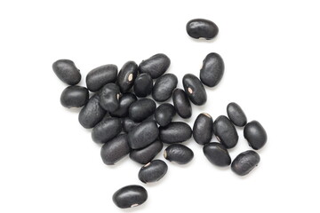 Black bean isolate on white background 