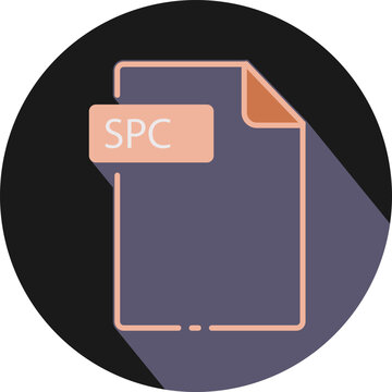 SPC File fomat minimal icon with circle outside