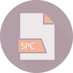 SPC File format icon space in shapes and circular shape outside