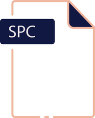 SPC File format minimal icon outline