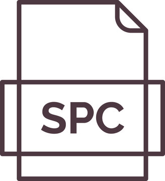 SPC File icon thick outline rounded corners
