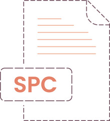 SPC icon black rounded dashed outline