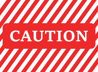 Caution, warning icon in flat style. Stop vector illustration on isolated background. Do not enter sign business concept.