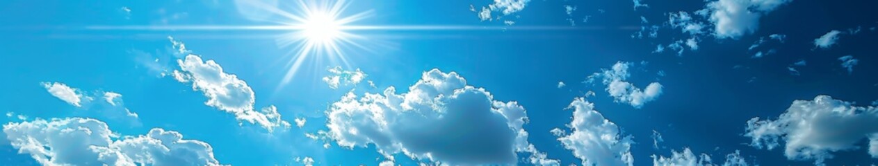 Obraz premium Abstract Sky Background with Sun Shapes, a Visual Representation of the Radiant Blue Heavens and Solar Energy