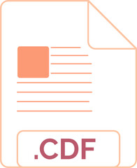 CDF File icon little lines outline