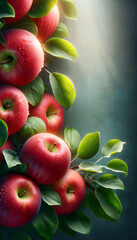apples and leaves