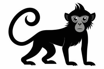 
Monkey silhouette, Monkey icon vector illustration
