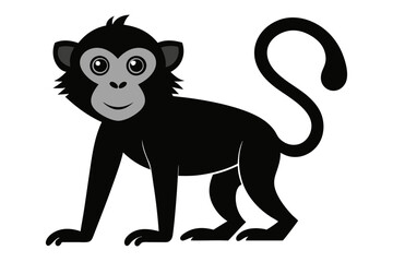 
Monkey silhouette, Monkey icon vector illustration
