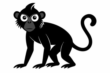 
Monkey silhouette, Monkey icon vector illustration

