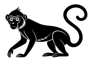 
Monkey silhouette, Monkey icon vector illustration
