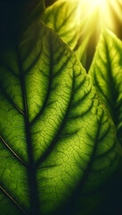 green leaf macro