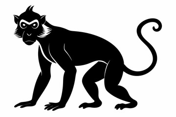 
Monkey silhouette, Monkey icon vector illustration
