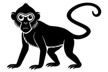 
Monkey silhouette, Monkey icon vector illustration
