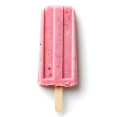 Pink popsicle ice-cream isolated on white background
