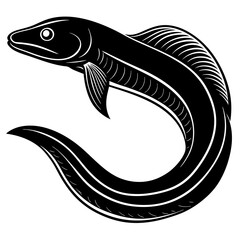 Eel vector silhouette 