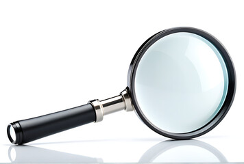magnifying glass isolated white background high resolution high details vibrant