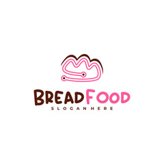 Fototapeta premium Bread tech logo vector template, Creative tech bread logo design concepts