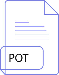 POT File extension icobn crisp corners thick outline