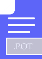 POT File format icon fill inside