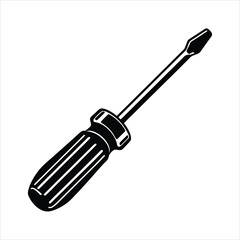 Screwdriver black vector