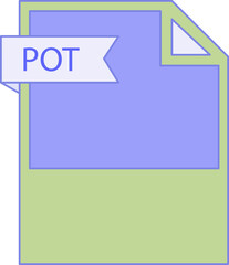 POT File format icon minimal