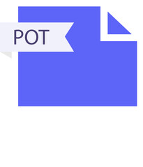 POT File format icon roe color fill