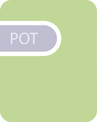 POT File icon black fill and empty for symbol